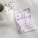 Search for rustic lavender wedding invitations Botanical