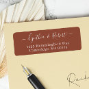 Search for red brown return address labels Modern
