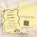 Search for black and yellow wedding invitations Qr code