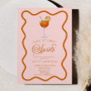 Search for pink orange bridal shower invitations Love at first spritz
