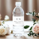 Search for wedding water bottle labels Black and white