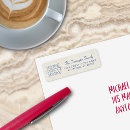 Search for dark blue return address labels Typography