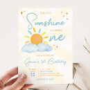 Search for little sunshine birthday invitations Retro