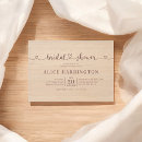 Search for brown bridal shower invitations Whimsical