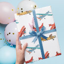 Search for airplane birthday wrapping paper Fly