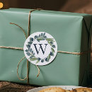 Search for monogrammed wreath stickers Sage green