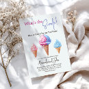 Search for ice cream gender reveal invitations What will baby be