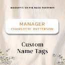 Search for magnetic back name tags Employee