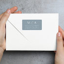 Search for modern blue return address labels Simple