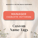 Search for magnetic back name tags Employee