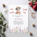 Search for pink blue flowers baby shower invitations Wildflowers