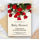 Search for romantic baby shower invitations Red