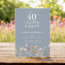 Search for watercolor 40th birthday invitations Garden