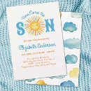 Search for here comes the sun baby shower invitations Whimsical