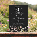 Search for black 30th birthday invitations Thirty