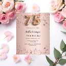 Search for womans 75th birthday invitations Elegant