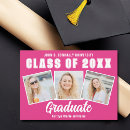 Search for pink graduation invitations announcements Feminine
