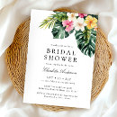 Search for palm leaves bridal shower invitations Watercolor floral