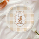 Search for teddy bear baby shower plates Gingham