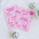 Search for hot pink hen party invitations Last rodeo