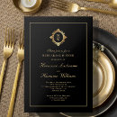 Search for black and gold rehearsal dinner invitations Timeless
