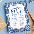 Search for toile bridal shower invitations Blue and white