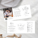 Search for itinerary timeline wedding invitations Black and white