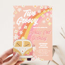 Search for two groovy party invitations Retro