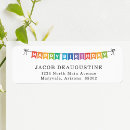 Search for first birthday return address labels Modern