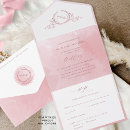 Search for dusty rose wedding invitations Watercolor