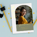 Search for green and gold graduation invitations Modern minimalist