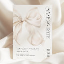 Search for white bow invitations Ivory