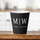 Search for white monogram mugs Black and white