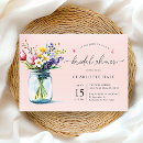 Search for rustic floral bridal shower invitations Wildflowers