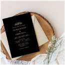 Search for black white gold wedding invitations Together with their families