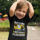 Search for excavator kids tshirts Yellow