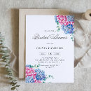 Search for blue hydrangea bridal shower invitations Botanical