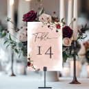 Search for fall marsala floral wedding table cards Elegant