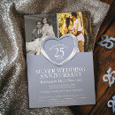 Search for 25 years wedding anniversary invitations Heart