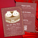Search for dumpling baby shower invitations Gender neutral