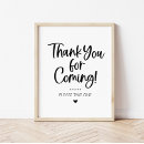 Search for thank you for coming signs Bridal shower