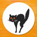 Search for spooky black cat stickers Halloween