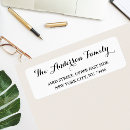 Search for modern family return address labels Typography