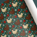 Search for christmas chicken wrapping paper Rustic