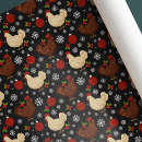 Search for christmas chicken wrapping paper Rustic