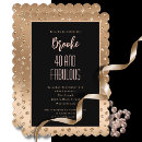Search for 40 and fabulous invitations Girly