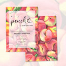 Search for a little peach is on the way invitations Watercolor