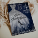 Search for navy sweet 16 invitations Dress