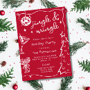 Search for martini christmas invitations Jingle and mingle