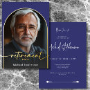 Search for navy blue retirement invitations Corporate business